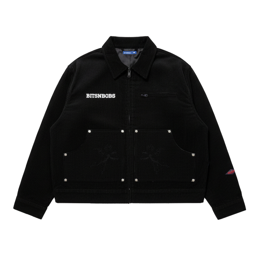 Bitsnbobs Work Jacket Boxy Black Solace Jacket Corduroy