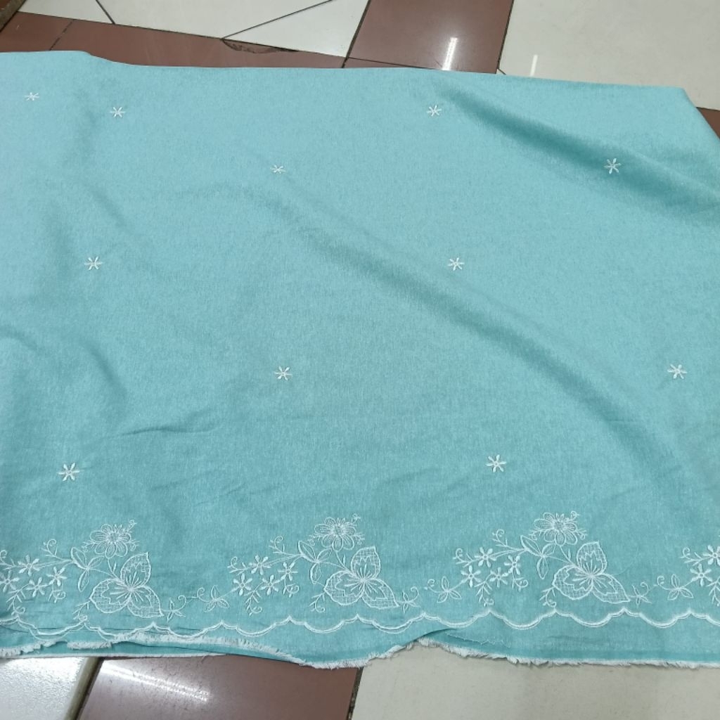 KAIN KATUN LINEN BORDIR MOTIF PINGGIR