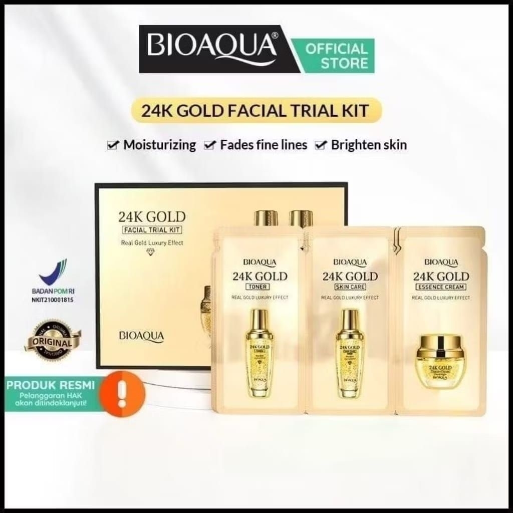 Bioaqua 24k Gold facial trial kit sachet