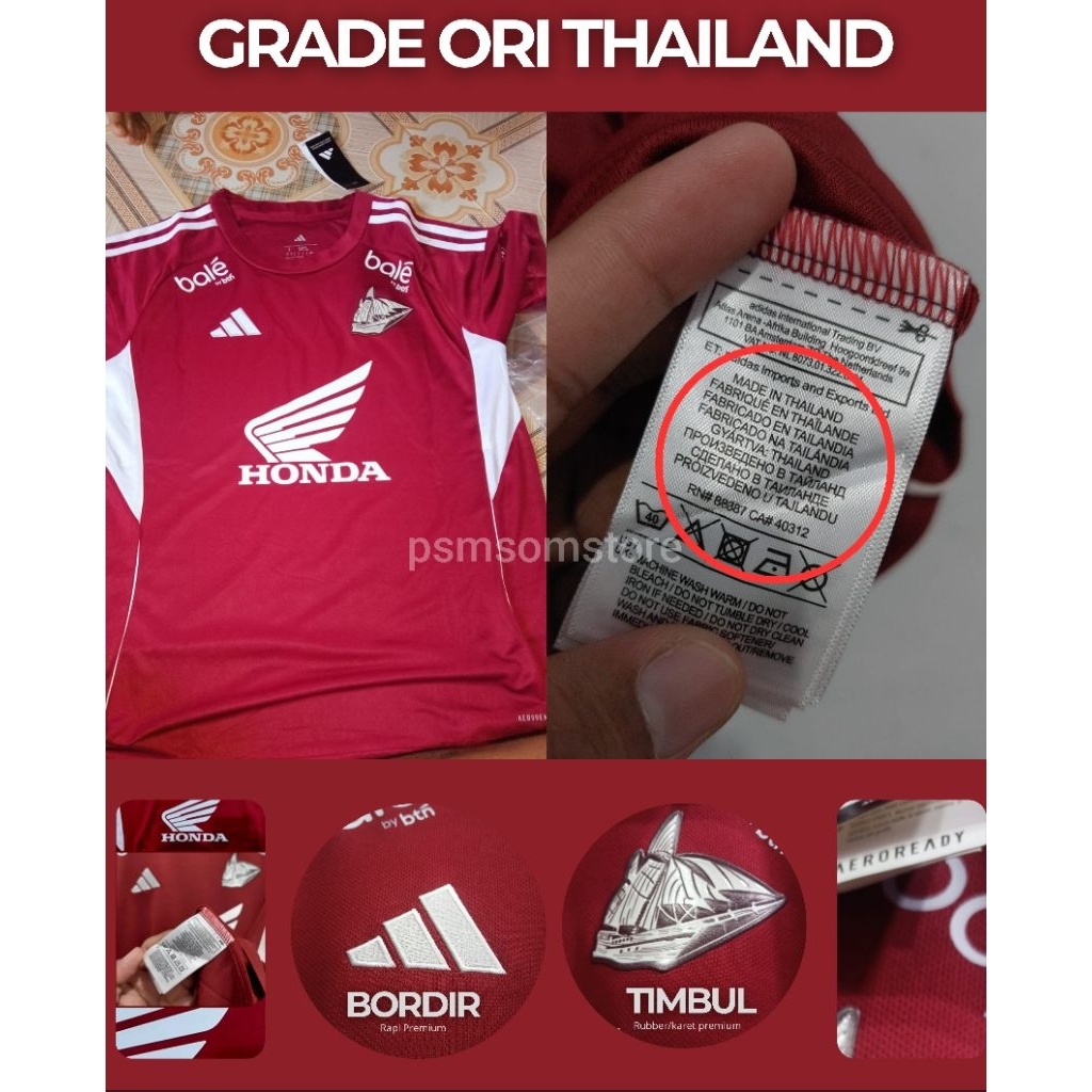 Jersey PSM Makassar Thailand GO 2025/2026
