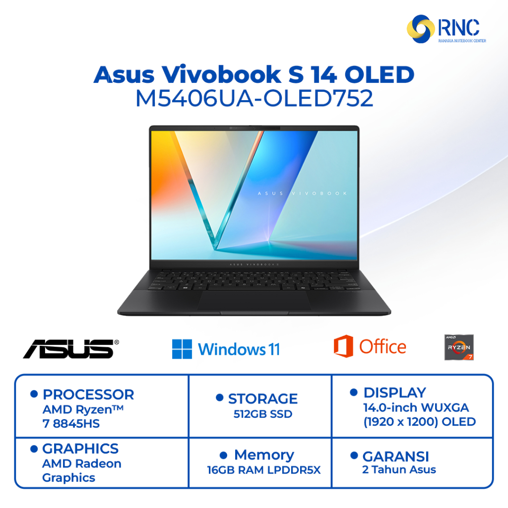 ASUS M5406UA-OLED752 R7-8845HS 16GB 512GB