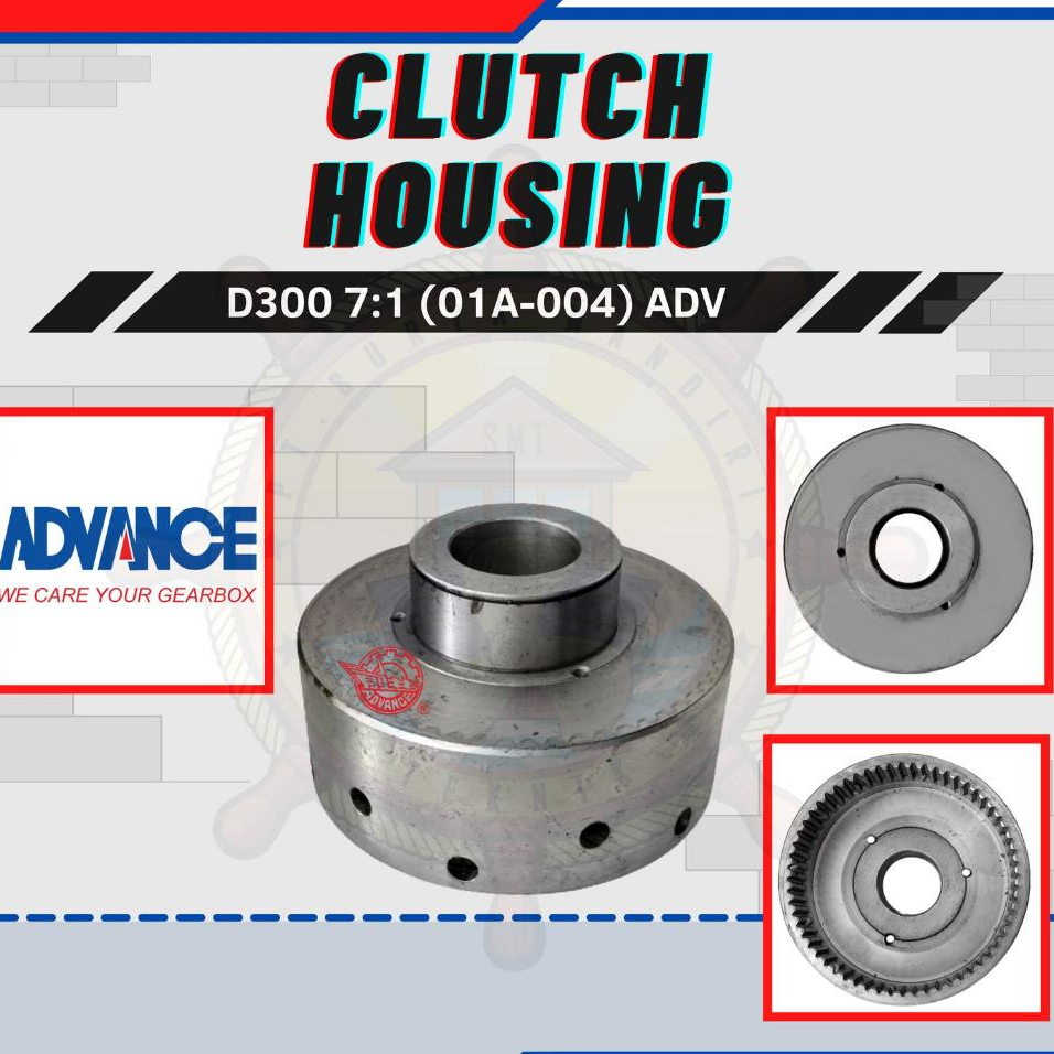D300 CLUTCH HOUSING (RUMAH KAMPAS/ TROMOL) 7:1 300-01A-004 ADVANCE