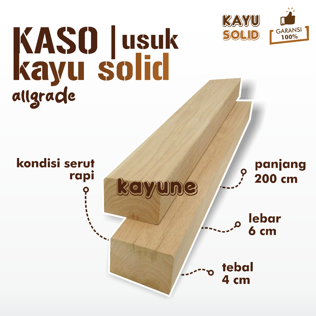 Balok Kayu 4x6x200 cm Usuk Kaso Allgrade Kondisi Serut - kayune -