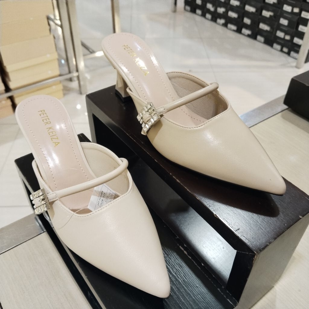 PETER KEIZA‼️ sandal selop wanita hak 7cm mewah