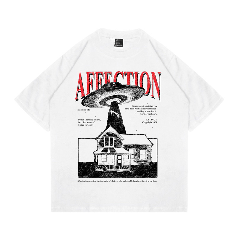 Whyme kaos Oversize Afection Unisex Cotton Combed Tebal