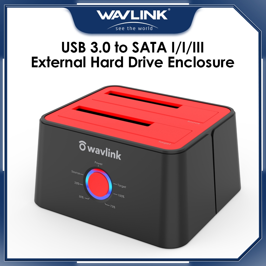 Wavlink Dual Bay Hard Drive Docking Station, USB 3.0 to SATA I/II/III Tool-Free External Hard Drive 