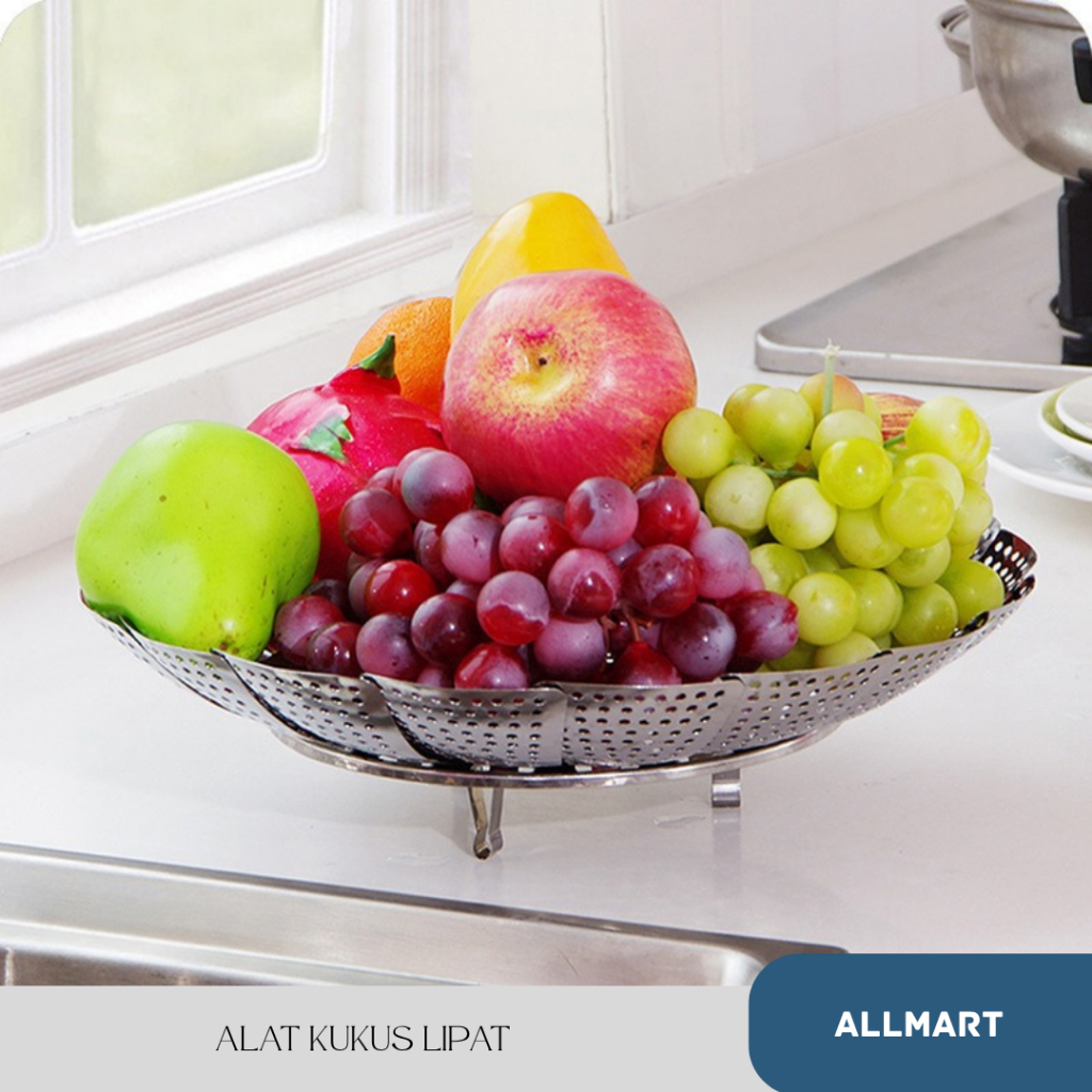 AM ALAT KUKUS LIPAT STEAMER LOTUS KUKUSAN TERATAI MULTIFUNGSI SERBAGUNA STAINLESS STEEL