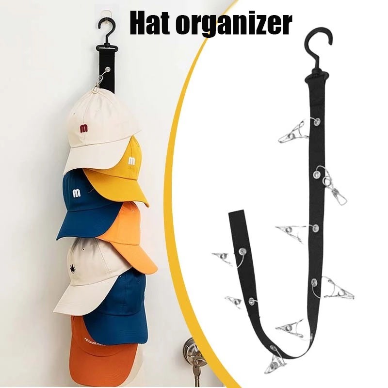8 Kait Rak Topi Gantung Gantungan Topi Dinding Multifungsi Display Gantungan Hanger Tas Multifungsi 