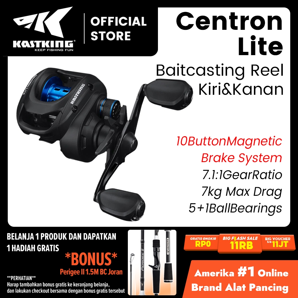 [OFFICIAL] KASTKING CENTRON LITE REEL BC BAITCASTING REEL PANCING FISHING REEL, 7.1:1 GEAR RATIO,