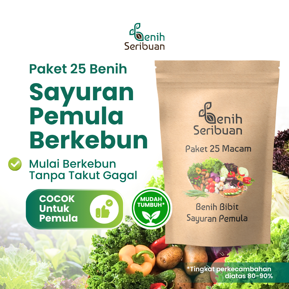 BENIH SERIBUAN Macam Paket 25 Macam Benih Sayuran Pilihan Mudah Tumbuh untuk Pemula Berkebun Paket 2