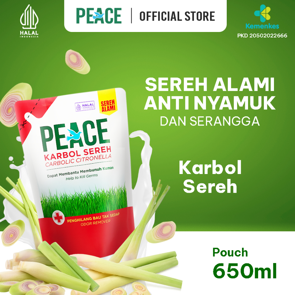 PEACE Karbol Sereh Alami Pouch