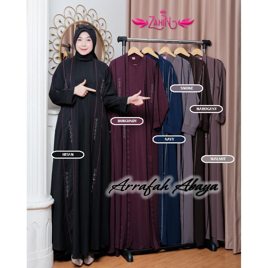 ARRAFAH ABAYA SET OUTER ORY ZAHIN/ZASKIA OUTER 2 ORY ZAHIN/ZASKIA SET OUTER BY ZAHIN/GAMIS VEST TERP