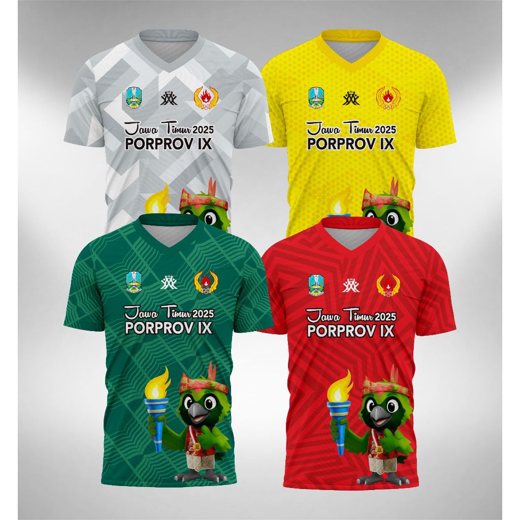Jersey PORPROV Pekan Olahraga Provinsi JATIM Jawa Timur Malang Raya Tahun 2025 Maskot KABUPATEN MALA