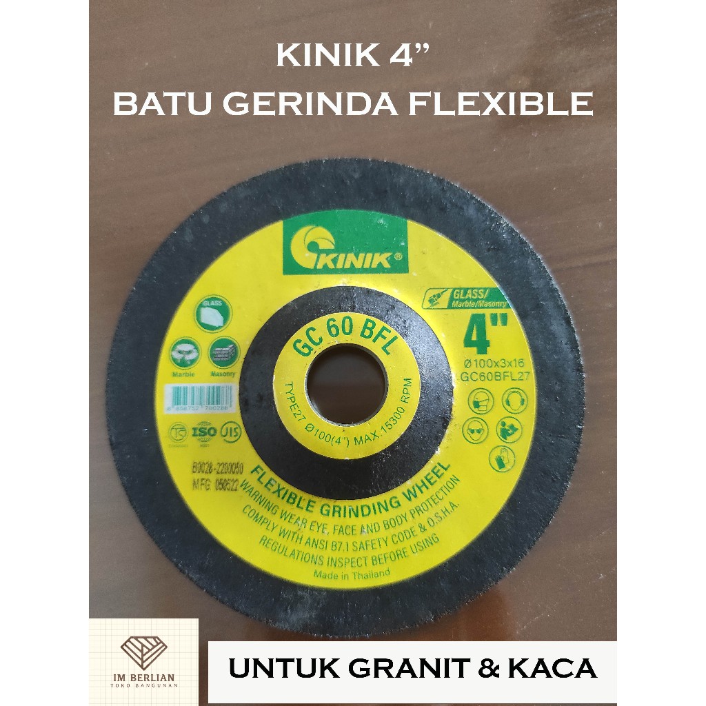 KINIK 4" BATU GERINDA FLEXIBLE GC60 PENGHALUS GRANIT MARMER