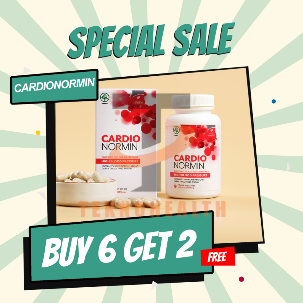 TEKNOHEALTH Cardionormin Herbal Hipertensi Original 20 Kapsul (8 botol)