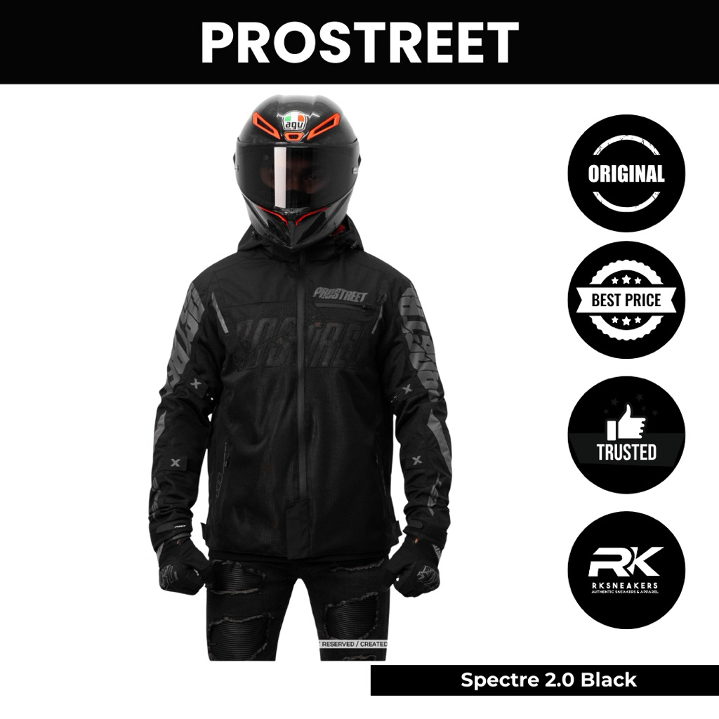 Jaket Prostreet Spectre 2.0 Black (Include Protector) 100% Authentic