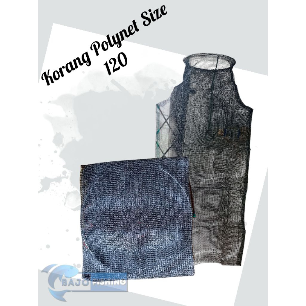 Korang Udang Ikan Hitam Polynet Kawat Size 120