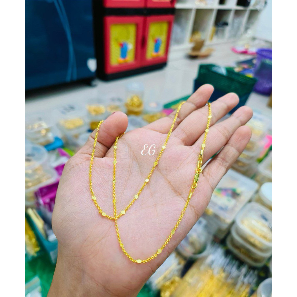 Kalung biji cabe 24karat anti luntur persis emas asli