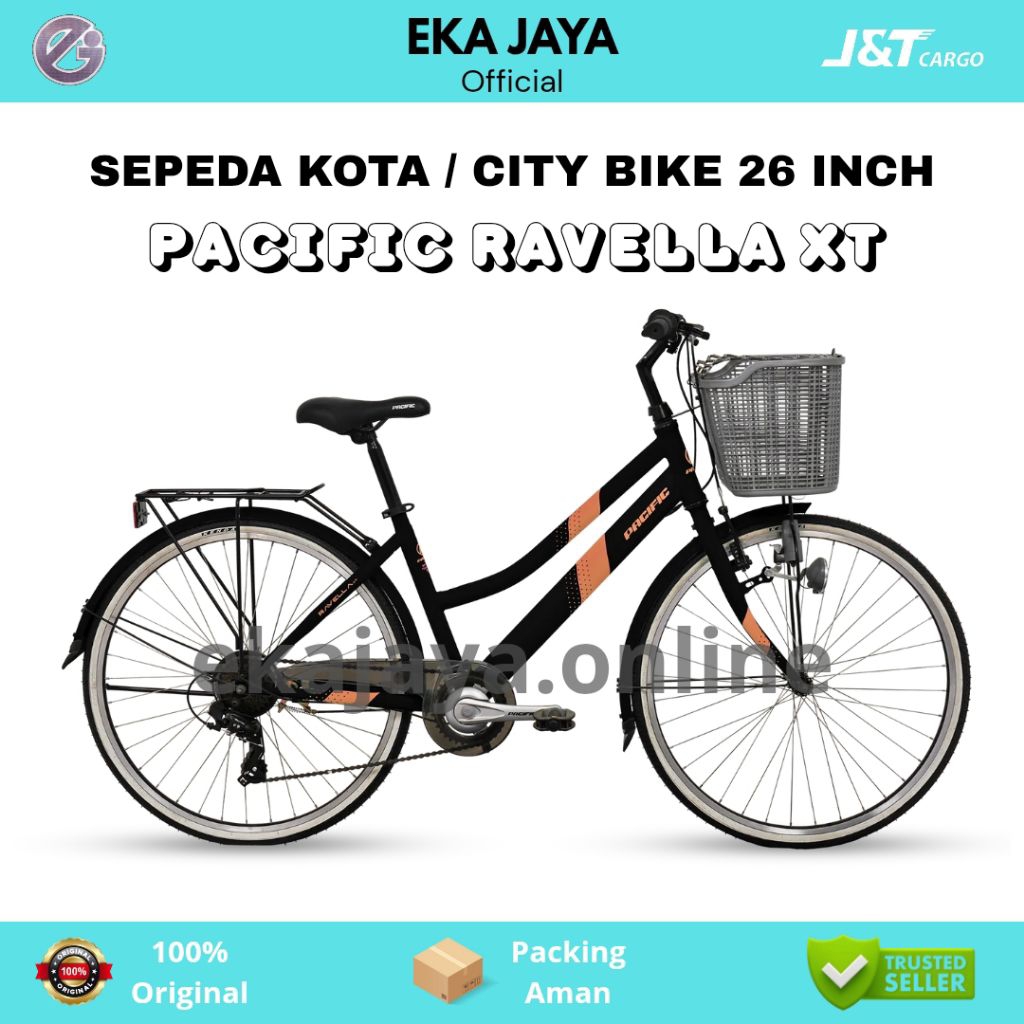 Sepeda Keranjang Sepeda Kota City Bike CTB Ukuran 26 Inch PACIFIC RAVELLA XT
