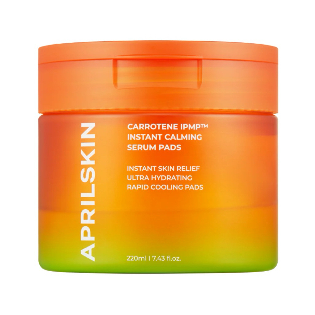 READY STOCK APRILSKIN CARROTENE INSTAN CALMING SERUM PADS TONER PADS 80pad