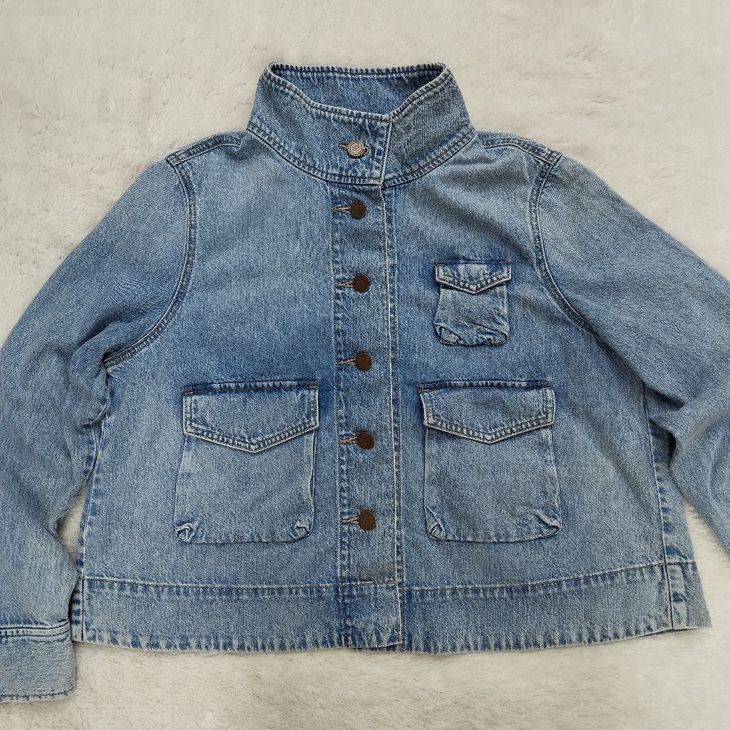 Crop Pocket Jacket Original Sisa Export