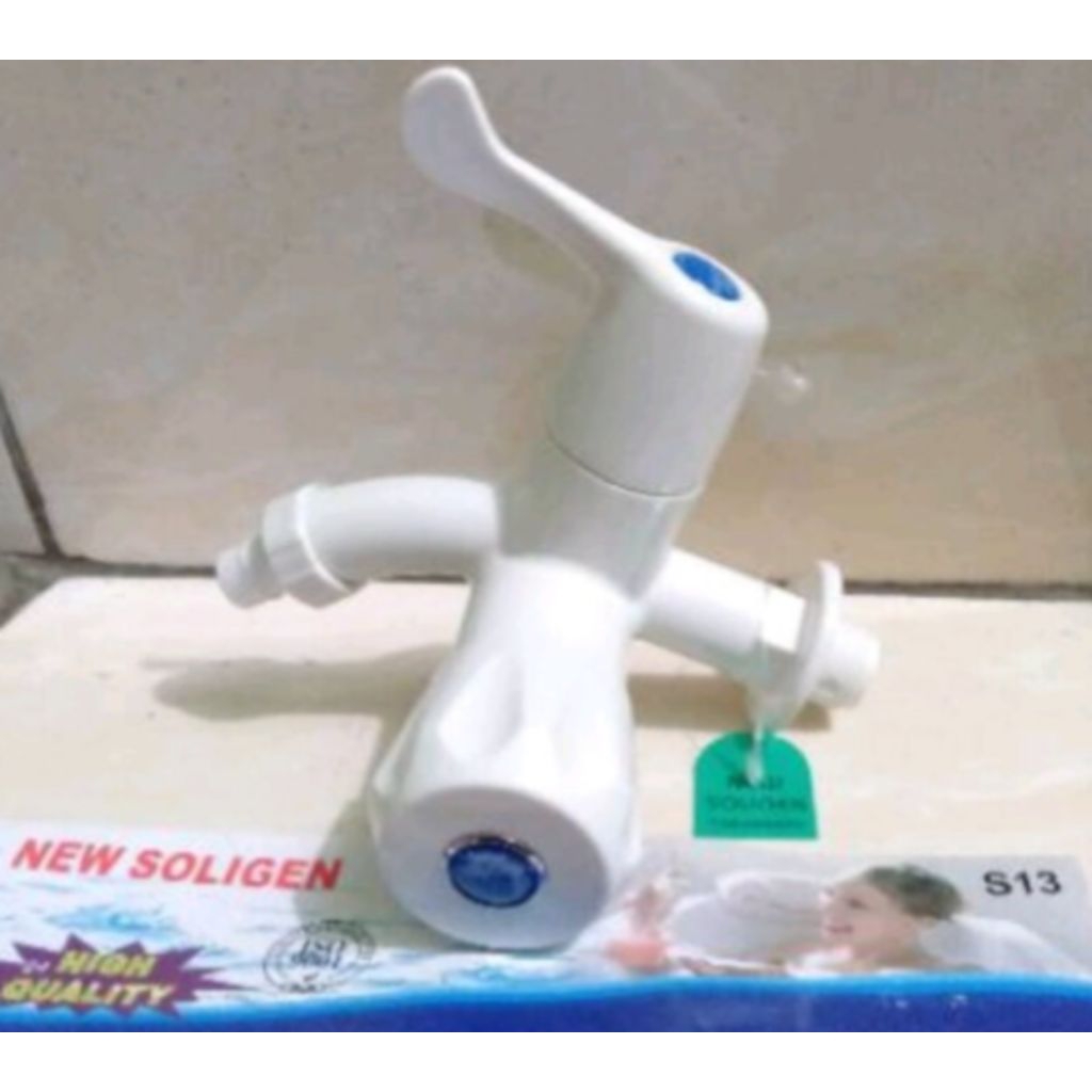 KRAN CABANG SHOWER PVC NEW SOLIGEN, KRAN CABANG NEW SOLIGEN 1/2" 100% ORIGINAL