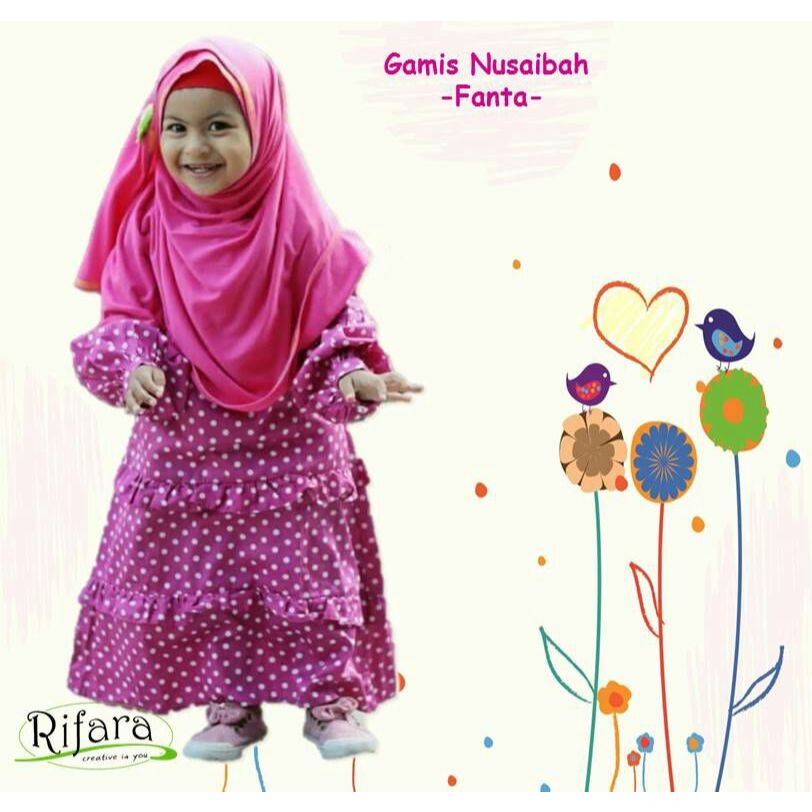 Gamis Anak Nusaibah By Rifara 0-9 tahun