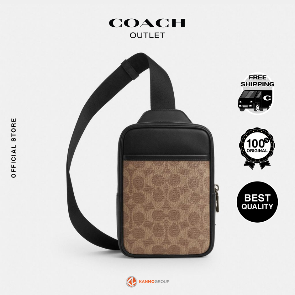 Coach Small Turner Pack In Signature Canvas - Tas Selempang Pria