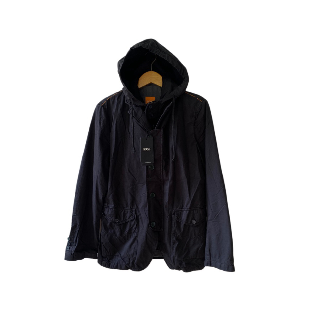 JACKET PRIA - H.BOSS PARKA HOODIE BLACK ORIGINAL AUTHENTIC