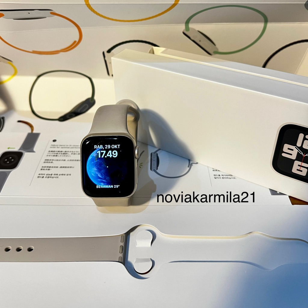 Preloved | Apple Watch SE Gen 2 IBOX | Starlight Alumunium Case 40 MM | Original 100%