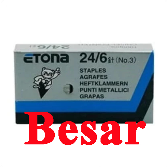 Etona besar Staples Isi Stapler besar (No.3) 24/6 / isi hekter besar merek etona.