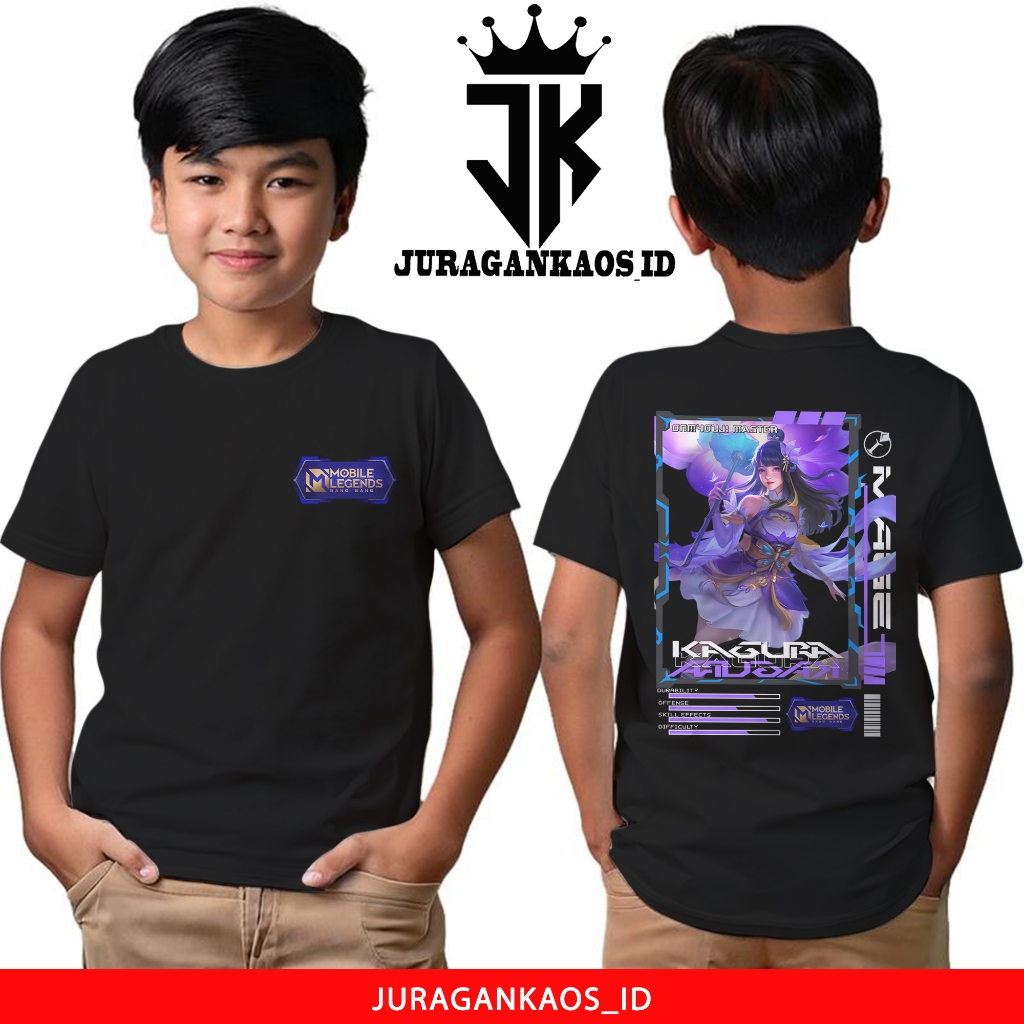 JuraganKaos Anak Motif Mobile Legend Kagura Water Lily Baru - Kaos Anak Usia 1 Tahun Sampai 12 Tahun
