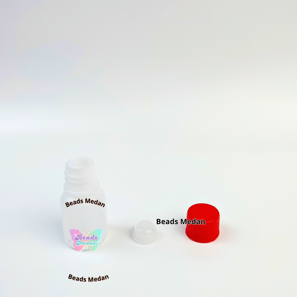 Botol kosong 10ml + Penutup Dalam + Penutup Luar Anti Tumpah / Botol Isi Ulang Baru