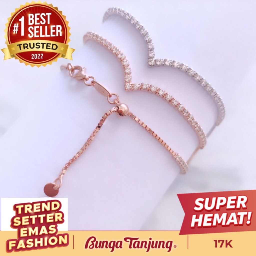 GELANG SERUT AUREL - EMAS 17K - BUNGA TANJUNG
