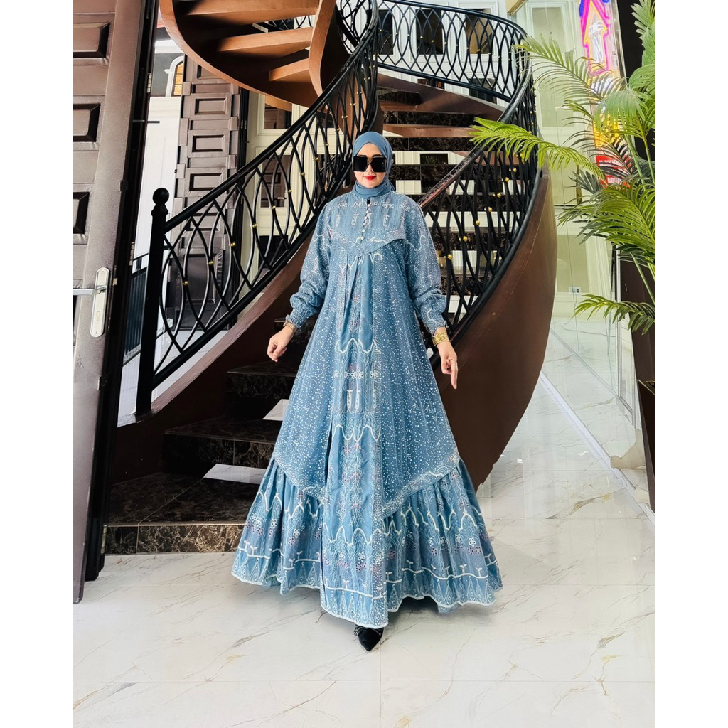 MARSYA SERIESS//Set syari by syafeera syari//Gamis ori brand//Gamis motif//set hijab