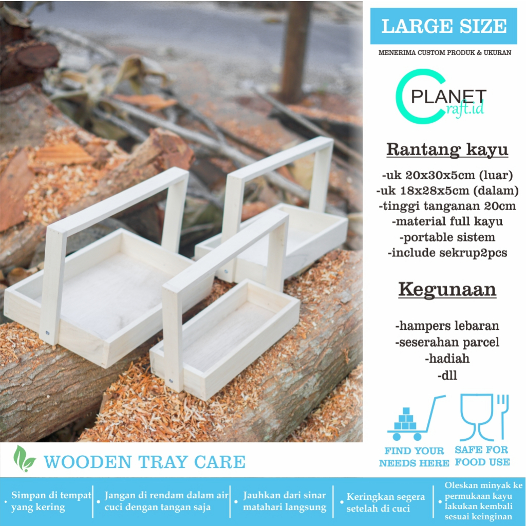 rantang kayu,keranjang kayu 30X20x5cm,keranjang kayu,ranjang kayu,keranjang susun,kotak kayu