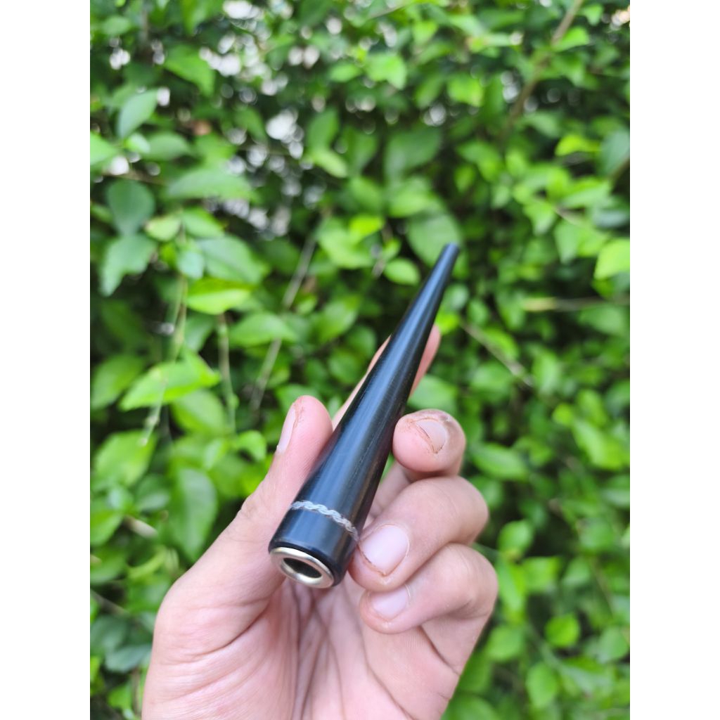 pipa pipo rokok kayu kelor hitam 12 cm