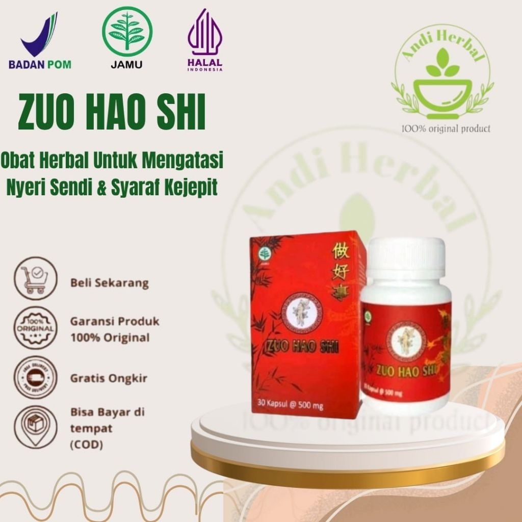 ZUO HAO SHI Original 100% Obat Herbal Cina Untuk Mengatasi Syaraf Kejepit Asam Urat Dan Nyeri Sendi 