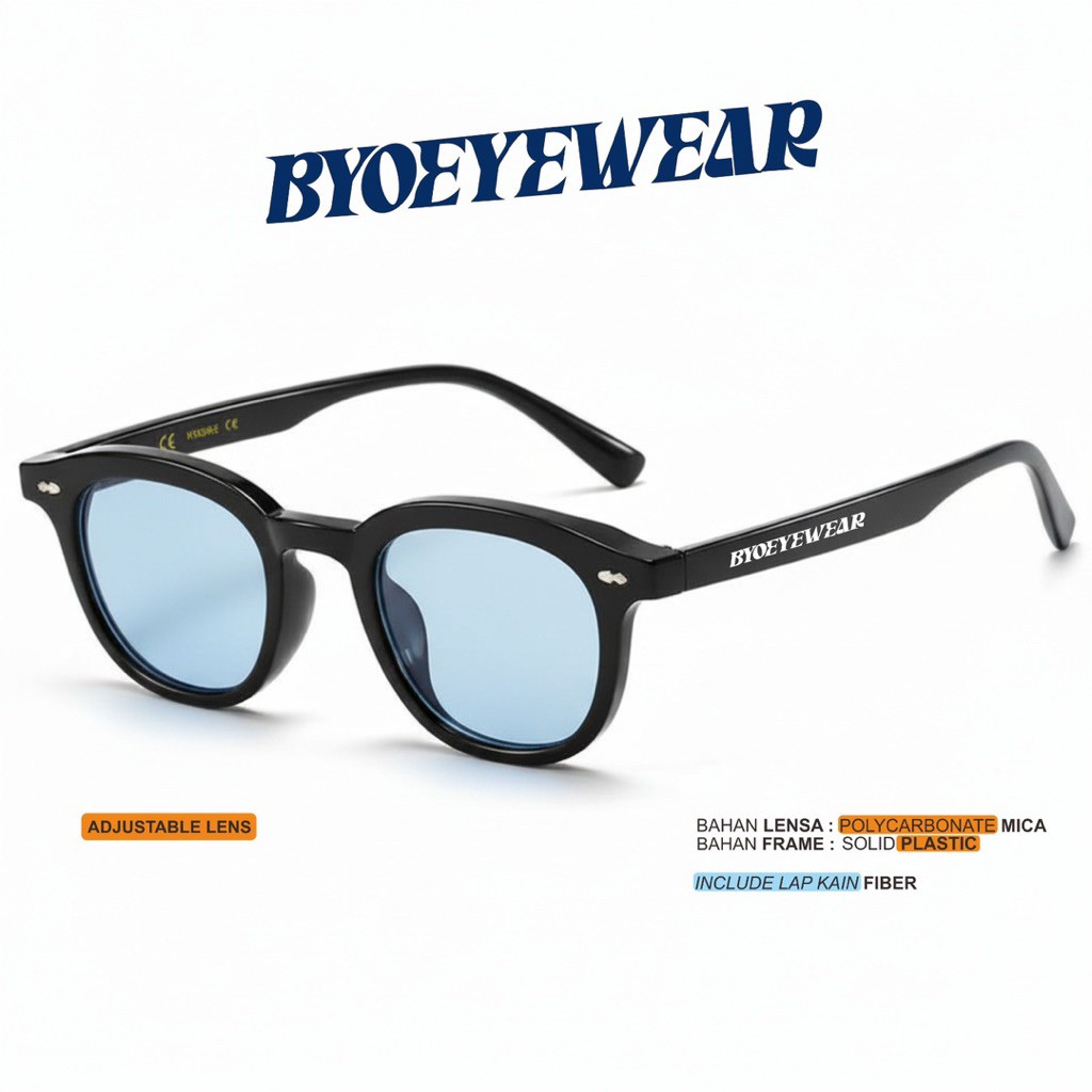 Baiyoo Kacamata vincent Lensa Biru soft blue | Kacamata Lensa biru kacamata anti silau kacamata fash