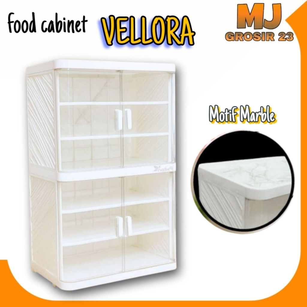 Pxton Food Cabinet VELLORA susun 6 rak saji tempat simpan makanan rak susun meja tempat penyimpanan 