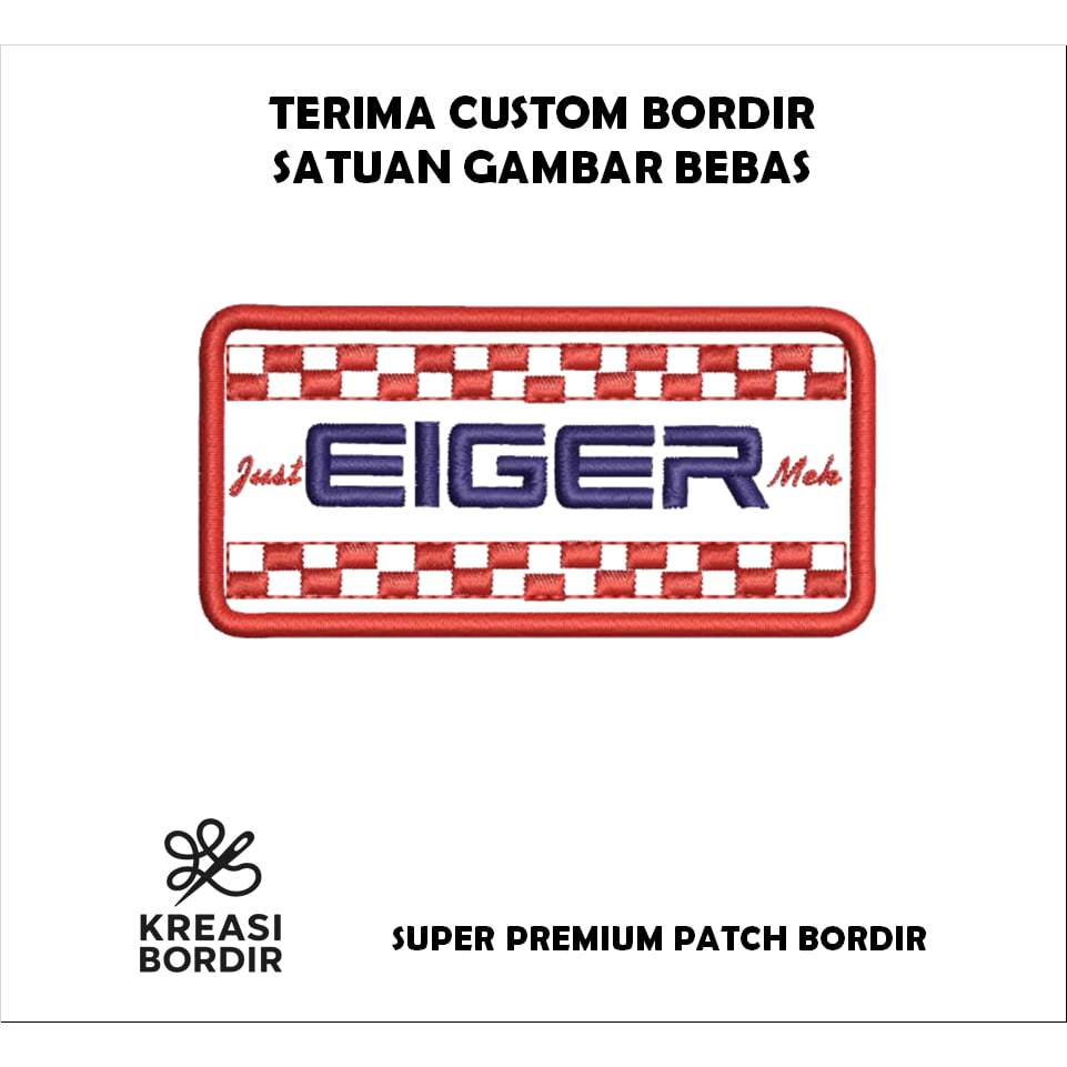 EMBLEM PATCH BORDIR LOGO EIGER - Kreasibordir.id