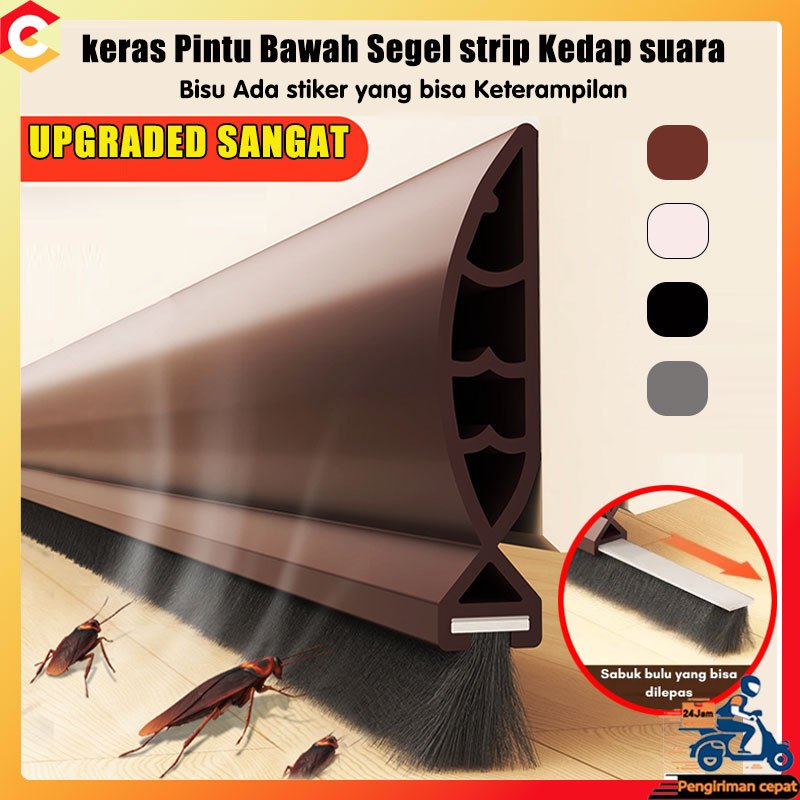 ❤️COD❤️ Upgraded Sangat Segel Bawah Pintu PVC Keras Kedap Suara & Debu Anti Serangga Penahan Pintu /
