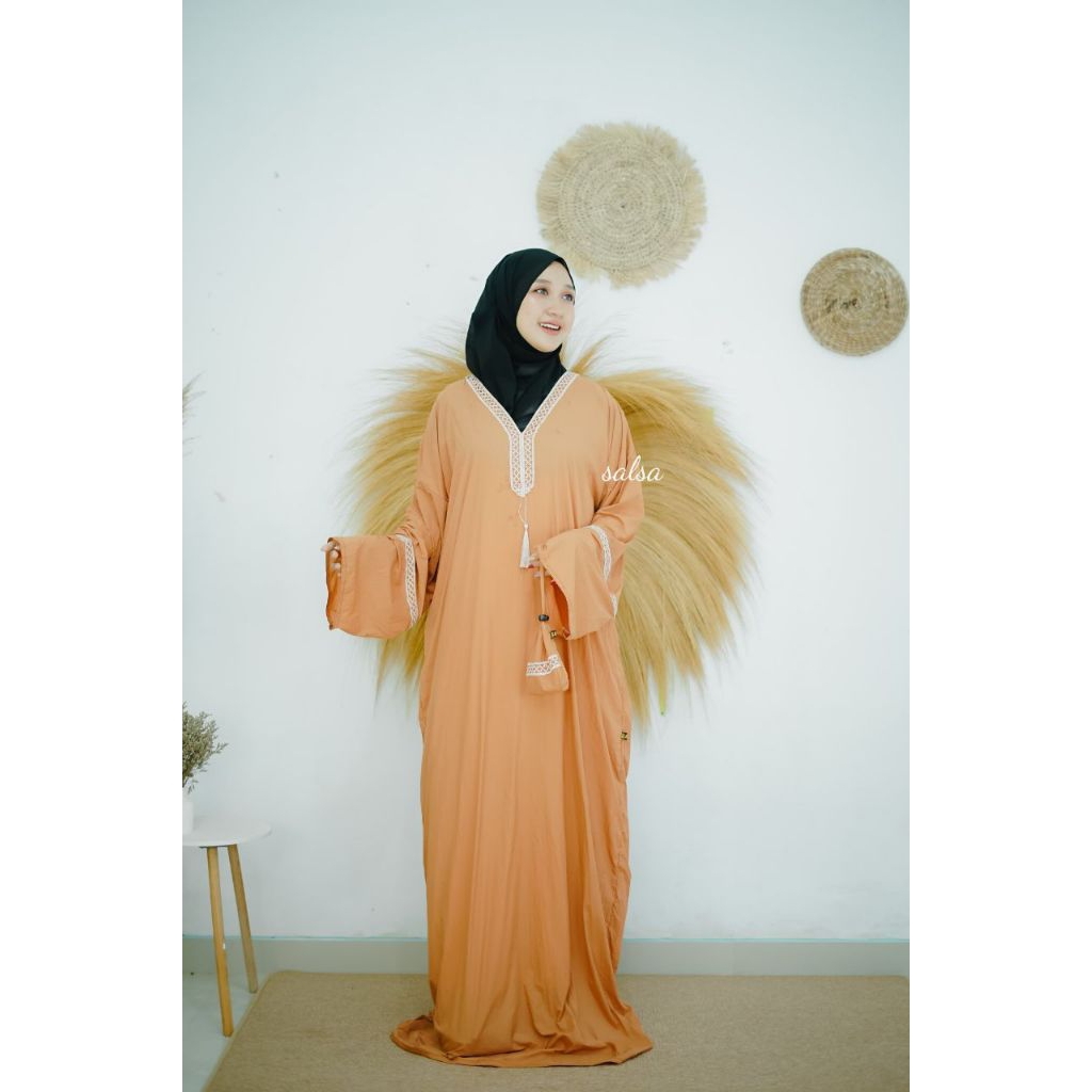 KANZA SIZE L DEWASA - mukena abaya sholat traveling mini pouch by Jihan salsa