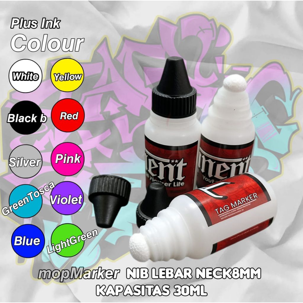 Tagment Spidol Graffiti Mop Marker 30ml Colour Tinta Graffiti Tinta Karung Spidol Besar Permanent