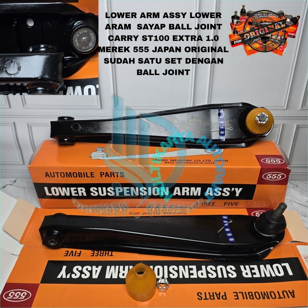 LOWER ARM ASSY LOWER ARAM  SAYAP BALL JOINT CARRY ST100 EXTRA 1.0 MEREK 555 JAPAN ORIGINAL  SUDAH SA