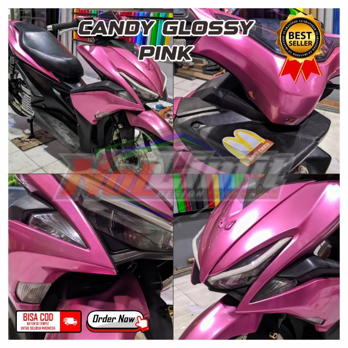 Sticker Candy Glossy Pink Skotlet Motor Candy Glossy Pink [METERAN]