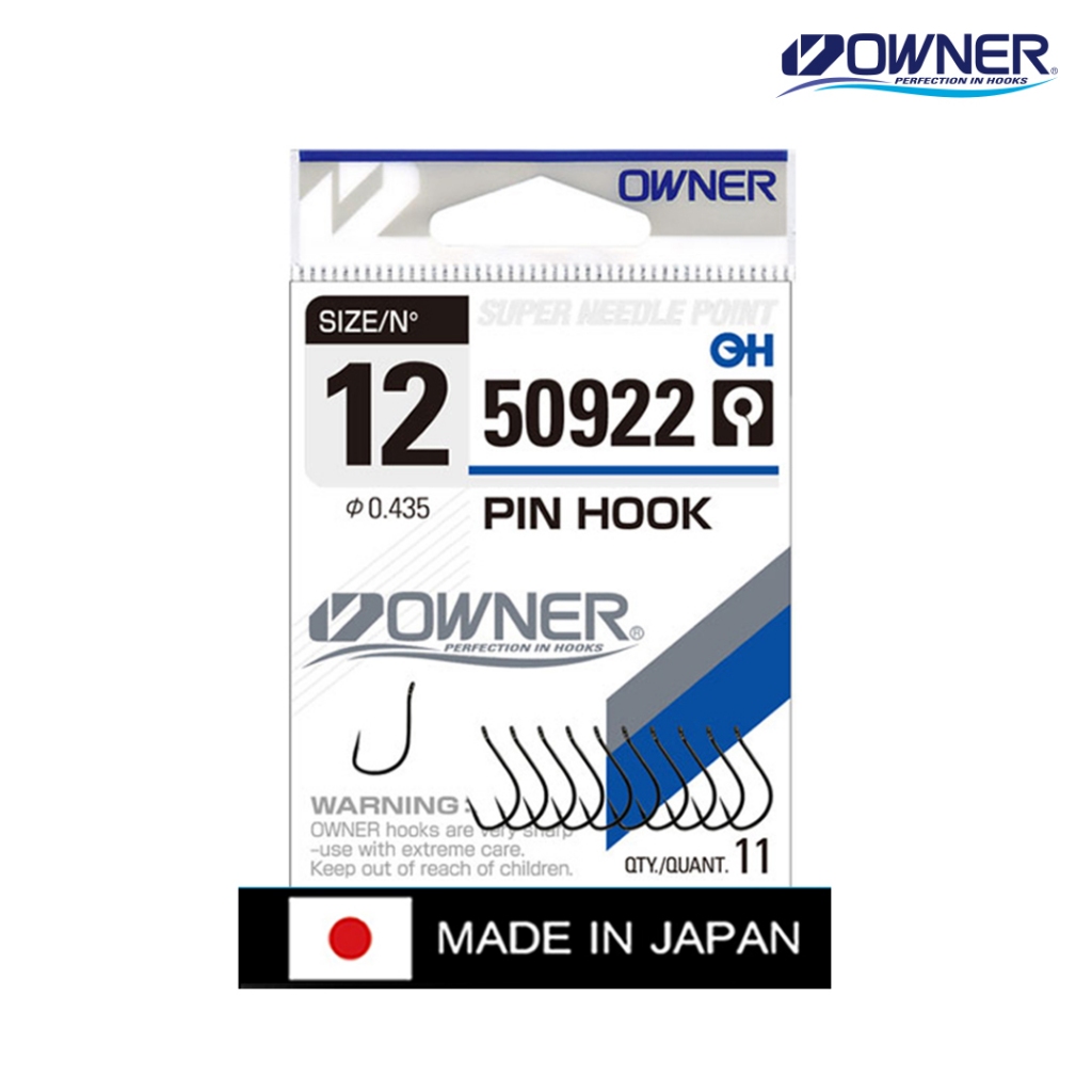 OWNER PINT HOOK 50922 Kail Pancing Tajam Super Needle Point Black Nickel anti karat Original Made In