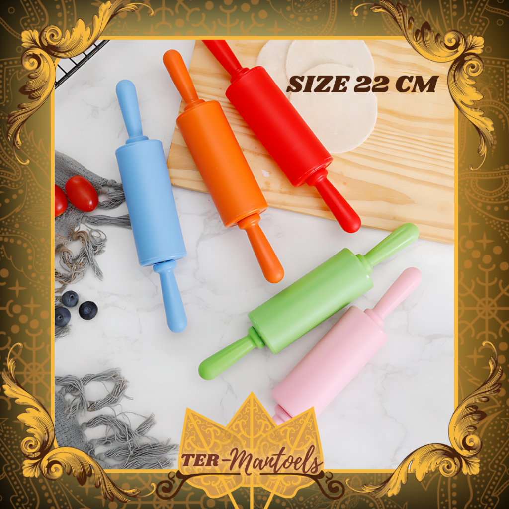 Gilingan Adonan Silikon Penggiling Adonan Anti Lengket Penggiling Adonan Ukuran 22cm x 4 cm Penggili
