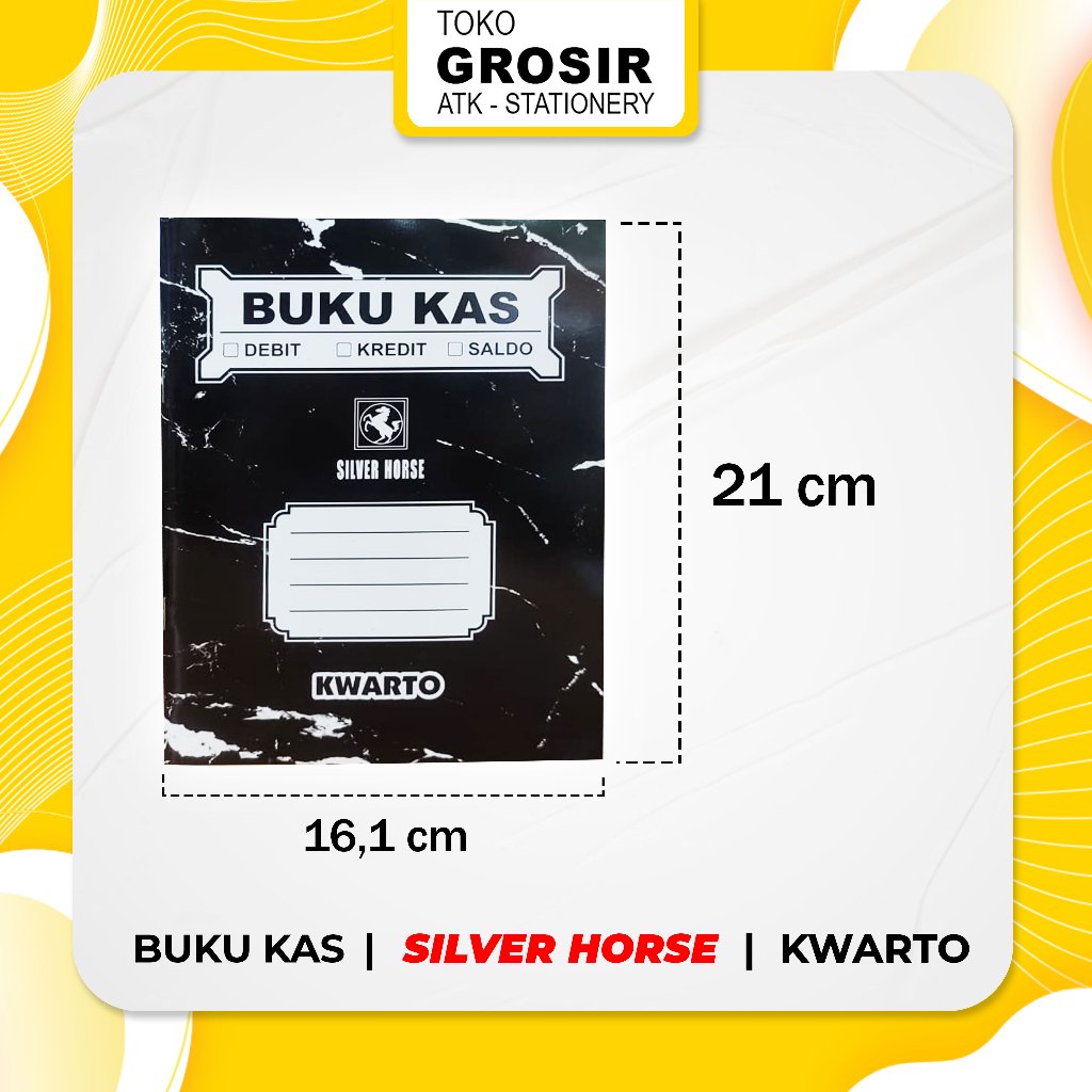 BUKU KAS KWARTO SILVER HORSE/ KWARTO/ 56 LEMBAR/ BUKU KAS KWARTO