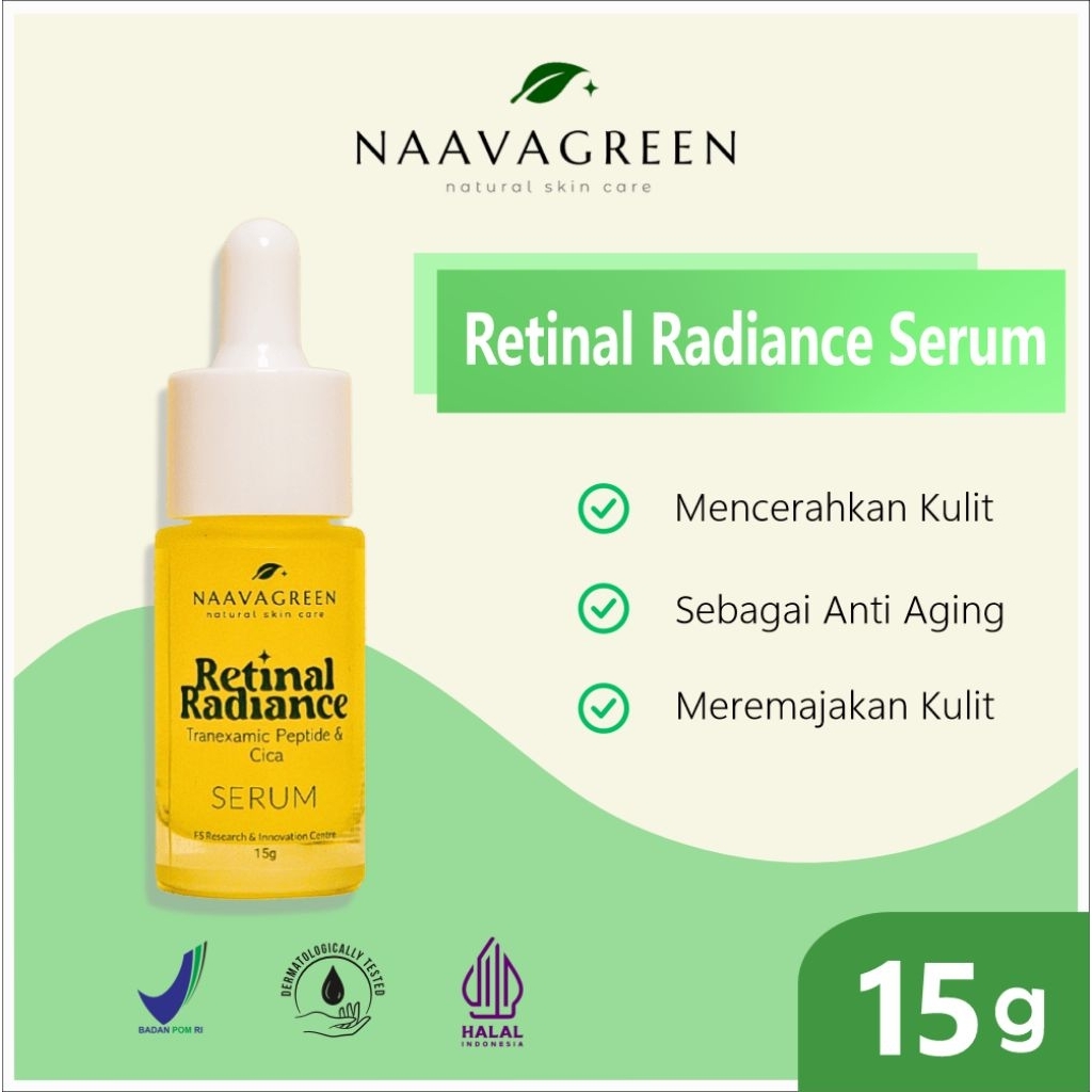 100 % ORIGINAL NAAVAGREEN SERUM RETINALRADIANCE | SERUM PENCERAH | KULIT SENSITIF | SERUM NAAVAGREEN